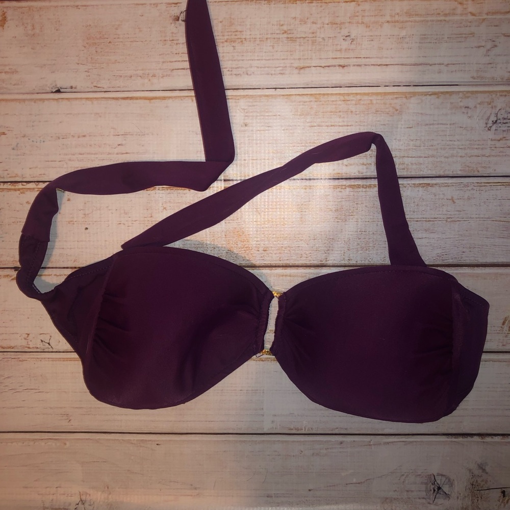 Venus Plum Bandeau Swim top
